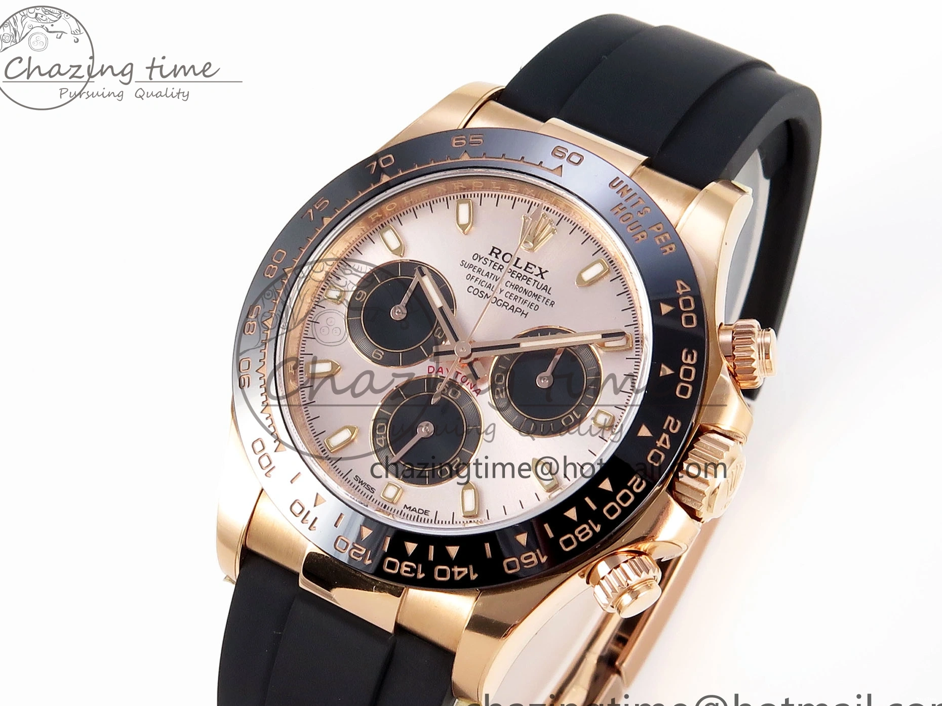 MiroTime 0416 Daytona 116515 Clean 1:1 Best Edition Silver Dial RG Markers on Oysterflex Strap SA4130 V WrinkleFree 1965